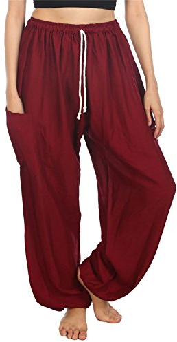 Lofbaz Dam thailändska blommiga säckiga haremsbyxor yoga hippy bohemisk