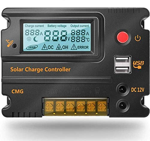 20A 12 V 24 V Solarladeregler Auto Schalter LCD Intelligente Panel Battery Regulator Laderegler Überlastschutz Temperaturkompensation