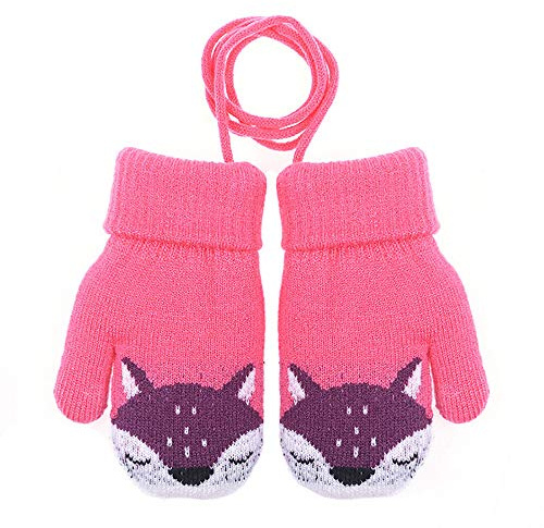 AIDIER Baby Jungen Mädchen Winter Strickhandschuhe Warme Fleece-Gefütterte Handschuhe für Kinder 0-3 Jahre