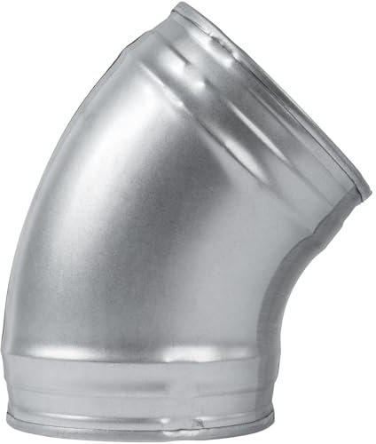 Repa Market 45 Grad Metall Lueftungsrohr Rohrbogen Verbindung - 125 mm Durchmesser - Winkel Rohrverbinder für Abluftschlauch, dunstabzugshaube - Abluftrohr Kanal Winkel adapter