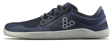Vivobarefoot Primus Lite 3.5 Womens Barefoot Shoes | Build Strength, Balance & Mobility | Lightweight for Training & Running | Wide Fit Grounding Shoes | Vegan, Midnight Blue, 10 US
