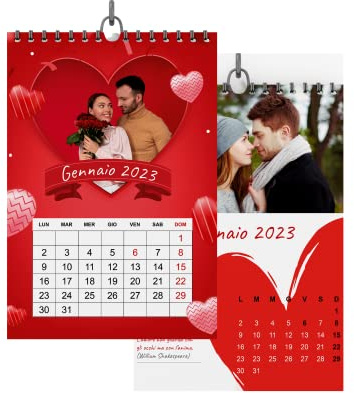 Personalisierbarer Wandkalender mit Foto Ihrer Wahl, 12 Monate Jahr 2024/2025 mit Wochenplaner, perfekte Geschenkidee zum Jahrestag für Büro und Zuhause (20 x 15) oder (33 x 43 cm)