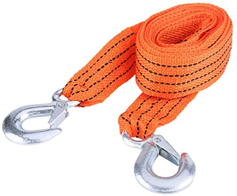 TKSE Abschleppseil, 4 Meter Last 3 Tonnen Hochleistungs-Autoanhänger Abschleppseil Abschleppseil mit Haken Notfallfahrzeugwerkzeug