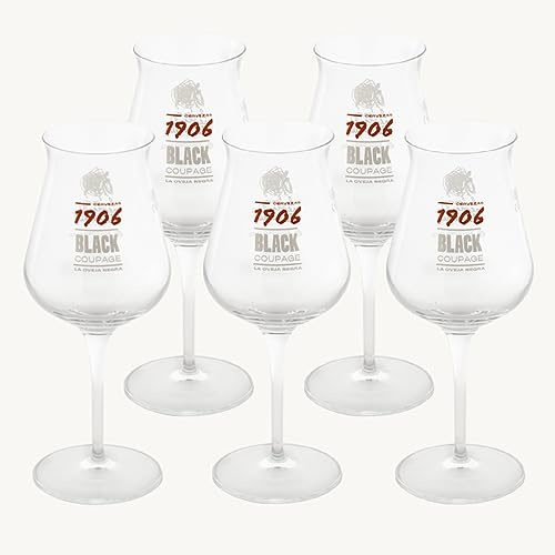1906 - Black Coupage, Pack 6 Copas de Cerveza, 33 cl | Copa de Cristal, Capacidad 33 cl, Colección Familia 1906, Set de 6, Ideal para Regalo