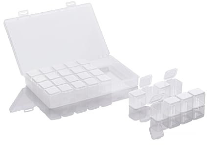 Weltbild Diamond Painting Organizer-Set 45-teilig, Inkl. großer Sortierbox mit 28 verschließbaren Fächern, Mit Spezial-Utensilien für exakteres und schnelleres Arbeiten