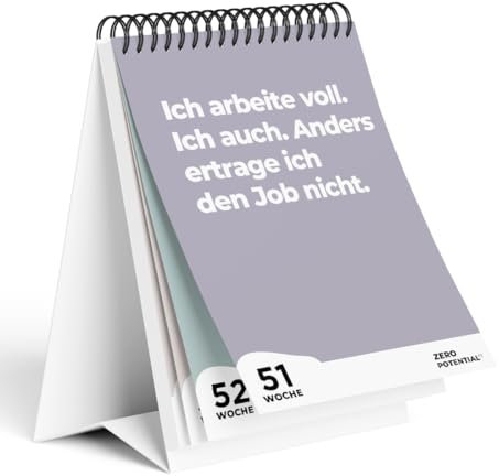 Demotivierender Kalender mit sarkastischen Sprüchen als Geschenk für Kollegen oder Büro Deko (Bunt- Büro, A6)