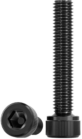 Drenky Zylinderkopfschrauben Schwarz 10 Stück M8 X 35mm Zylinderschrauben mit Innensechskant DIN 912 (ISO 4762) Maschinenschrauben Edelstahl A2 V2A Vollgewindeschrauben