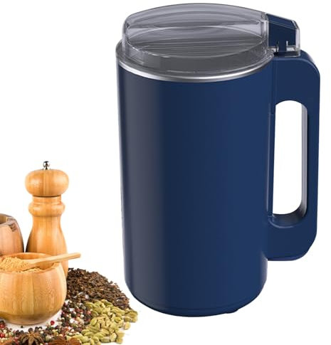 GDWD Macinino Elettrico Multifunzione con Coltello a Percussione in Acciaio Inox e Coperchio Trasparente, Capacità 600 ml per Chicchi di Caffè, Noci, Spezie, Cereali e Erbe