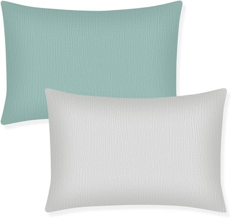 Winmany Småbarn bomull muslin örngott baby flicka pojke kuddfodral resa kudde kuddfodral med kuvert design barnsäng tillbehör passar för 33 cm x 45 cm 35 cm x 48 cm 30 cm x 40 cm kudde (grön +