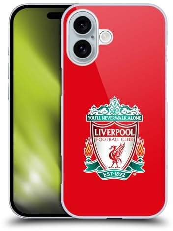 Head Case Designs Offiziell Zugelassen Liverpool Football Club Schwarz 3 Crest 1 Harte Rueckseiten Handyhülle Hülle Huelle kompatibel mit Apple Apple iPhone 16