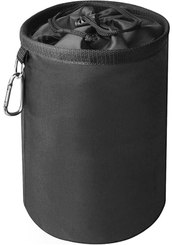 DILUSILK Bolsa de pinzas grande negra con cordón de cierre y gancho a presión para colgar pinzas para ropa de lavandería, pinzas de ropa interior y exterior, organizador de almacenamiento, Black,