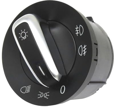 Headlamp Switch Knob Compatible With For Tiguan For Touran For Rabbit 2006-2008 2009 Car Light Switch Headlight Fog Light Switch Gear Knob Main Light Switch 5ND941431A