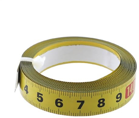 Metric Tape Measure - Metric Glue Ruler 1-5 Meters, Woodworking Instructions, Self Adhesive Ruler, Flat Ruler with Glue, Metal Adhesive Ruler without Sheet, 1-5 Meters, Self Adhesive with Adhesive