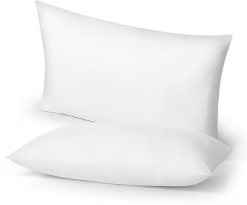 EPSELIA Coppia Cuscini Guanciale Letto Performante, in Fibra Naturale 100% Cotone, cm 80x50 H18, Sfoderabile, Ovatta Qualità Premium, Traspiranti Antiacaro, Made in Italy, OEKO-TEX®