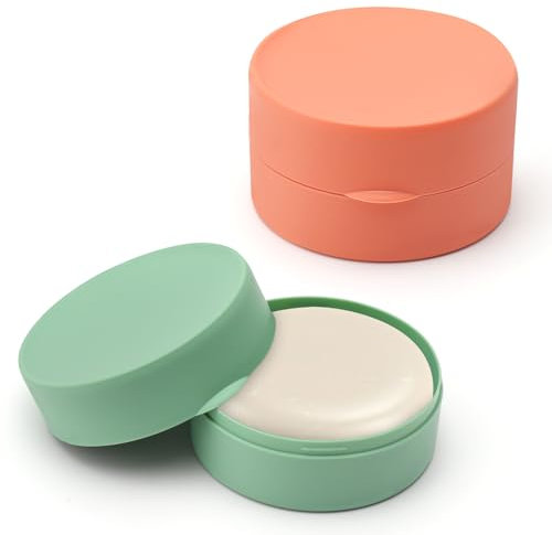 Lot de 2 boîtes rondes en plastique avec couvercle - Petite boîte étanche - Moulin à savon solide - Rangement pour salle de bain, salle de sport