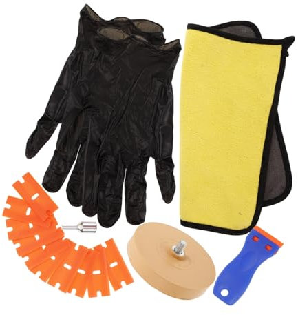 SOLUSTRE 1satz Pneumatischer Kleberentferner Rad Mit Gummirad Handschuhen Und Schabern Effiziente Lösung Entfernung Von Aufklebern Und Kleber Autolackoberflächen