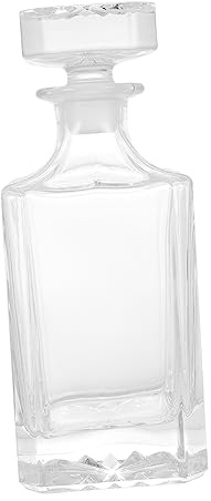 HOMOBABE Carafe à Whisky en Décorative en Cristal Récipient à Liqueur Vide Design Élégant Bouchon en Verre Accessoire de Bar Décoration