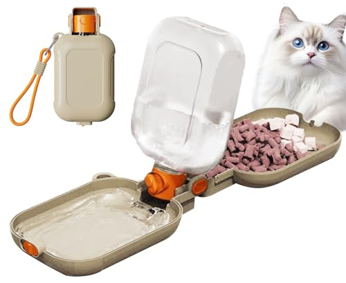 Botella de Agua para Perros, Dispensador De Agua para Mascotas 2 En 1, para Gatos Artículos para Mascotas Razas Pequeñas Medianas Grandes Bebida Viaje Senderismo Exteriores Paseo