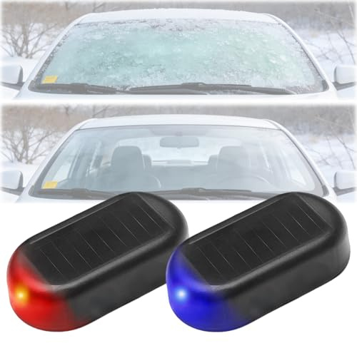 Yizemay 2 Stück Auto Enteiser Elektrisch, Auto Heizung Scheibenenteiser Elektrisch, Solar Aufladbar Elektromagnetisches Enteisungsgerät, Auto Interferenz Antifrost GeräT