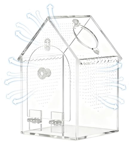 Terrarien und Gehäuse für Spinnen - Isolationstank für Lebensräume aus Acryl, Zubehör für Spinnen und Spinnen - für Familie, Freunde, Haustiere, Reptilien im Innenraum D