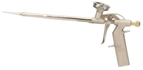 Generic Schaumapplikatorpistole, Ergonomische Spritzpistole aus Aluminiumlegierung für Professionelles Füllen und Verschließen von Schaumdosen, 2 Stück mit Schlauch, Silber, 32 X 5 X 15 Cm
