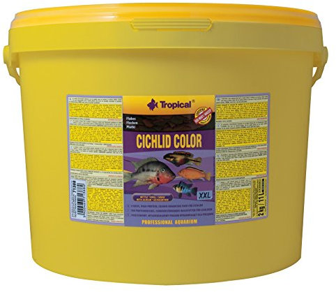 Tropical Cichlid Color Flakes - farbverstärkendes Flockenfutter mit Beta-Glucan, 1er Pack (1 x 11 l)