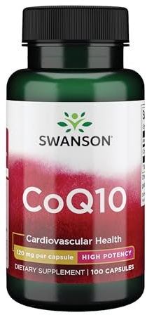 Swanson CoQ10 - Helps Promote Heart Health, Energy Support, & Aids Overall Cardiovascular System Health - Helps Maintain Coenzyme Q10 Supplement - (100 Capsules, 120mg Each)