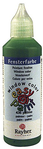 RAYHER HOBBY 38700436 fenêtre Couleur Easy Paint, Bouteille 80 ML, Palmier