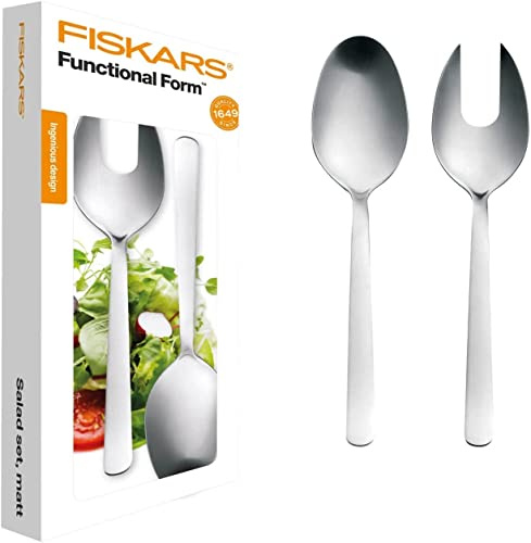 Fiskars Salladsbestick, 2-delars, Kvalitetsstål | Silver/Matt, Functional Form, 1002960
