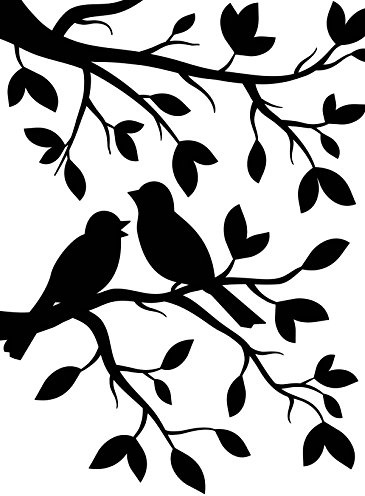 Darice 1219-102 Prägeschablone, Vögel auf Zweig, Plastik, transparent, 10,8 x 14,6 x 0,4 cm