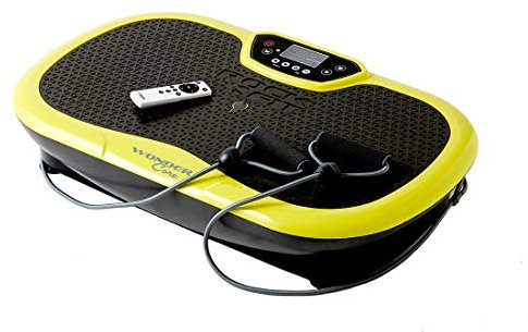 Wonder Core Rock N Fit Vibration Plate & Exercise Seat, 20 Speed Total Body Workout (Lime Green)