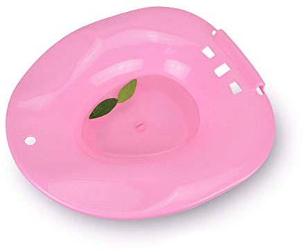NANANA Bidetbecken Sitzbad Sitzbecken Kunststoff Toiletteneinsatz für Intime Reinigung, 40X37x10cm,pink