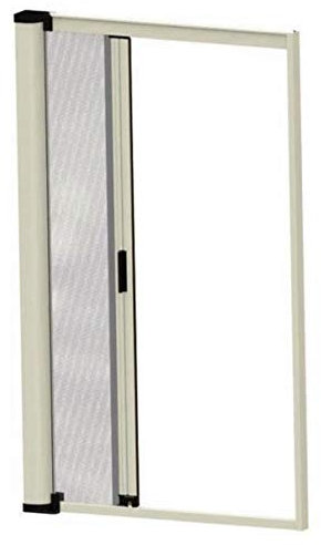 9010 Moustiquaire à rouleau pour fenêtre, boîtier 32 mm, coulissante, latérale, découpable, blanc