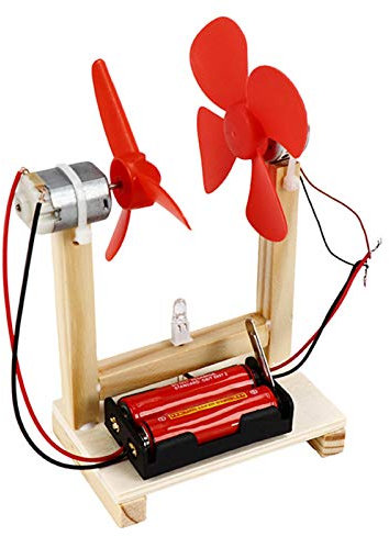 Kit Éducatif de Générateur Éolien Vertical, Modèle de Turbine avec Moteur pour Production d'Énergie Électrique, Jouet Scientifique DIY