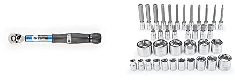Park Tool TW-5.2 Torque Wrench 2 14 Nm Drive Tool 3/8-Inch & SBS-3 Socket and Bit Set Tool