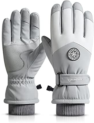 LumiSyne Guantes De Esquí Invierno para Hombres y Mujeres Pantalla Táctil Forro Polar Antideslizantes Impermeables Cálidos Guantes para Clima Frío Nieve Snowboard Palear Escalada Senderismo Ciclismo