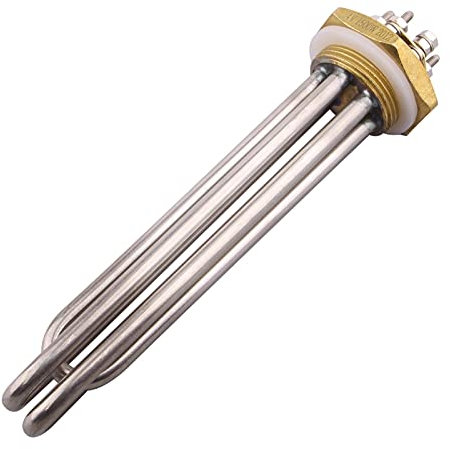 YEZIO Immersion Heater SUS304 DN32 1 1/4 BSP 24V 600W 900W 1200W 1500W DC Tubular Water Heater Element Immersion Heater (Size : 500w, Voltage : 24v)