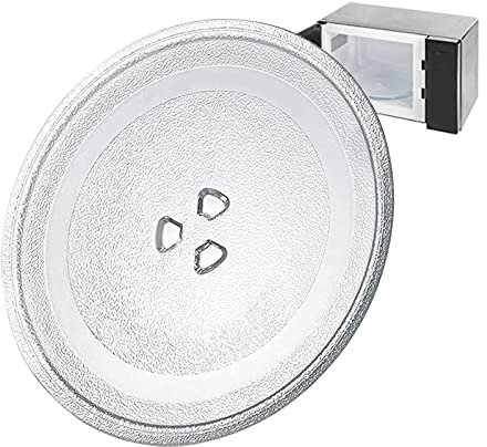 LIGUOYI Glasdrehteller Für Mikrowellen, Ersatz Drehteller Für Mikrowelle, Durchmesser 24.5 27cm, Glasplatte Turntable Für Diverse Mikrowellen, Mikrowellenteller Mit Drehtellerring Und Unterstützung