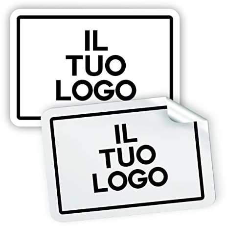 100 Aufkleber, personalisierte Etiketten - PERSONALISIEREN SIE HIER - Unternehmensetiketten - Firmenlogo - Logo, Bild, Fotos - Geschäftsaufkleber, Büro (6 x 4,5 cm)