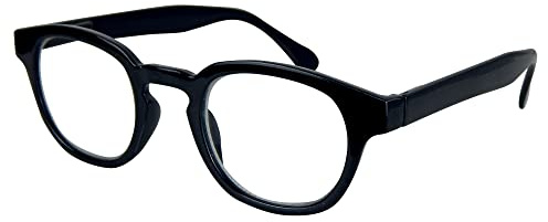 t vedo: Vogue Occhiali da Lettura Unisex - Dispositivo Medico - Lenti Antigraffio +1.00 +1.50 +2.00 +2.50 +3.00 +3.50 - Custodia in Omaggio - Detraibili Fiscalmente (Nero, +2.00)