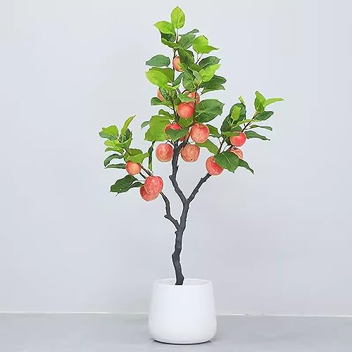 künstliche pflanzen Künstliche Apfelbäume 100 120 150cm Große Künstliche Pflanze Für Den Innenbereich, Großer Künstlicher Pflanzenbaum Mit Weißem Topf Für Die Baumschule, Wohnzimmer Veranda Büro Moder