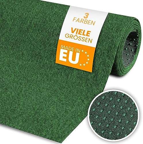 comflor Rasenteppich Outdoor für Balkon (Grün, 200x300) - Kunstrasen Meterware als Balkonbelag wasserfest & wetterfest - Kunstrasenteppich Outdoor & Indoor - Idealer Bodenbelag für den Balkon