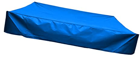 CAXUSD Quadratische Gartensandkastenabdeckung aus Oxfordstoff Blau 180x180cm mit Faltbarem Design und Sicherem Schutz für Sandkasten und Kinderbadewanne im Außenbereich