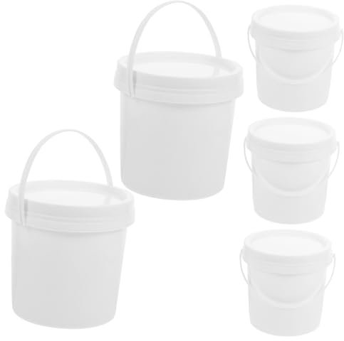 ULTECHNOVO Cubo De Plástico Con Tapa y Asa 5 Piezas 2l Adecuado Para Uso Doméstico y Camping Cubo Hermético Resistente y Práctico