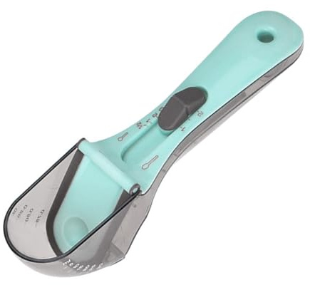 Cuchara Medidora Ajustable, Cuchara para Comida para Perros, Cuchara para Comida para Gatos con Escala, Control Preciso, Taza Medidora para Alimentos para Mascotas, Taza Medidora