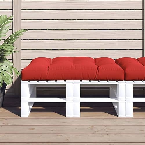 LAPOOH Palettensofa-Kissen, Palettenkissen, Paletten Polster, Pallettensitzkissen, Outdoor Kissen, Polster Palettenmöbel, Paletten Sitzkissen, Rot 120x80x10 cm