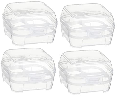 Uonlytech 4stücke Eierbox Mit Fächern Tragbarer Eierbehälter Aus Robustem Kunststoff Für Kühlschrank Und Outdoor-aktivitäten Für Picknick Und Camping Transparent Für Einfache