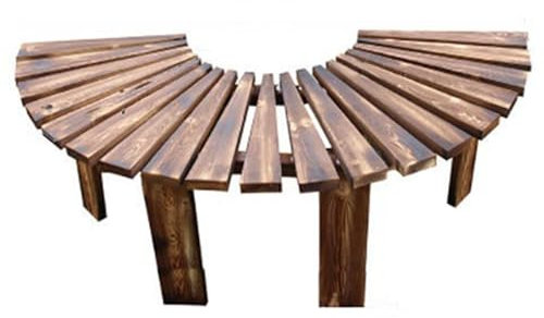 Panchina Da Giardino A Forma Di Ventaglio Per Terrazza Panchina Da Giardino, Panchina Da Giardino Semicircolare Per Alberi Panchina Da Parco, Sgabello Per Fiori Curvo In Legno Massello Antico(Color:B)