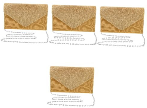 WRITWAA 4stücke Elegante Damen Abendtasche Clutch Mit Glitzersteinen Für Hochzeiten Partys Und Formelle Anlässe Aus Hochwertigem Kompakte Und Stilvolle Umhängetasche
