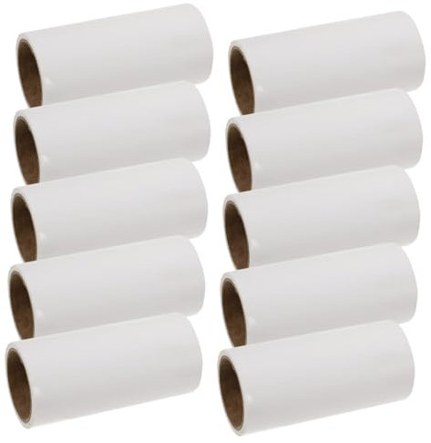 Toddmomy 10pcs Extra Sticky Lint Roller Refills for Pet Hair Removal Carpet Clothing